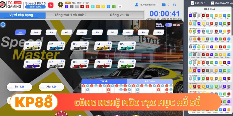 Công nghệ mới tại mục xổ số